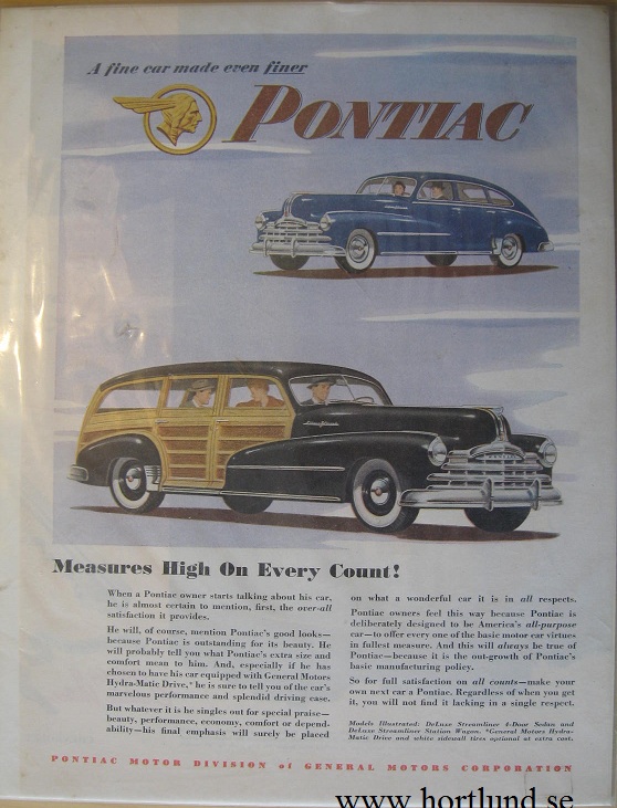 1949 Pontiac annons