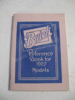1927 Buick Reference book