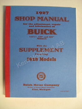 1927-28 Buick 114½", 120",128" Shop Manual