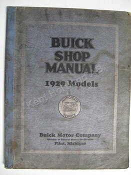 1929 Buick Shop Manual original
