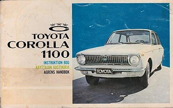 1969 Toyota Corolla 1100 Instruktionsbok