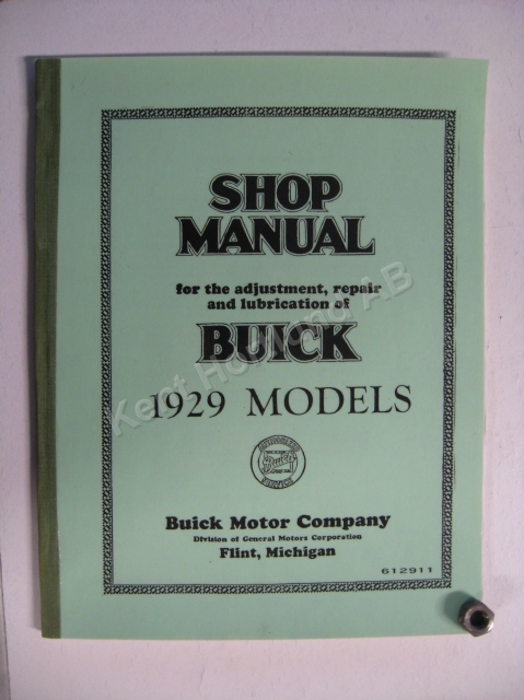1929 Buick Shop Manual