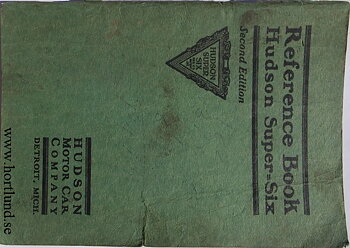 1917 Hudson Super-Six Referense Book