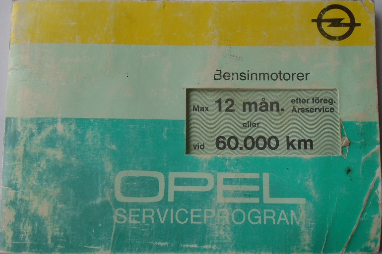 1987 Opel Serviceprogram