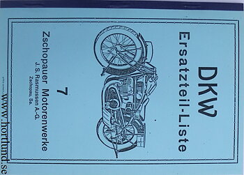 1927 DKW Z 500 Reservdelskatalog