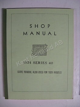 1934-1935 Buick series 40 Shop Manual