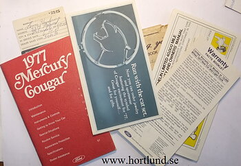 1977 Mercury Cougar Owners Manual