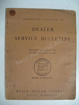 1934-1935 Buick Dealer service bulletins