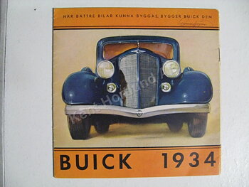 1934 Buick Broschyr Svensk