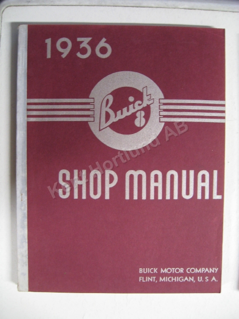 1936 Buick 8 Shop Manual original