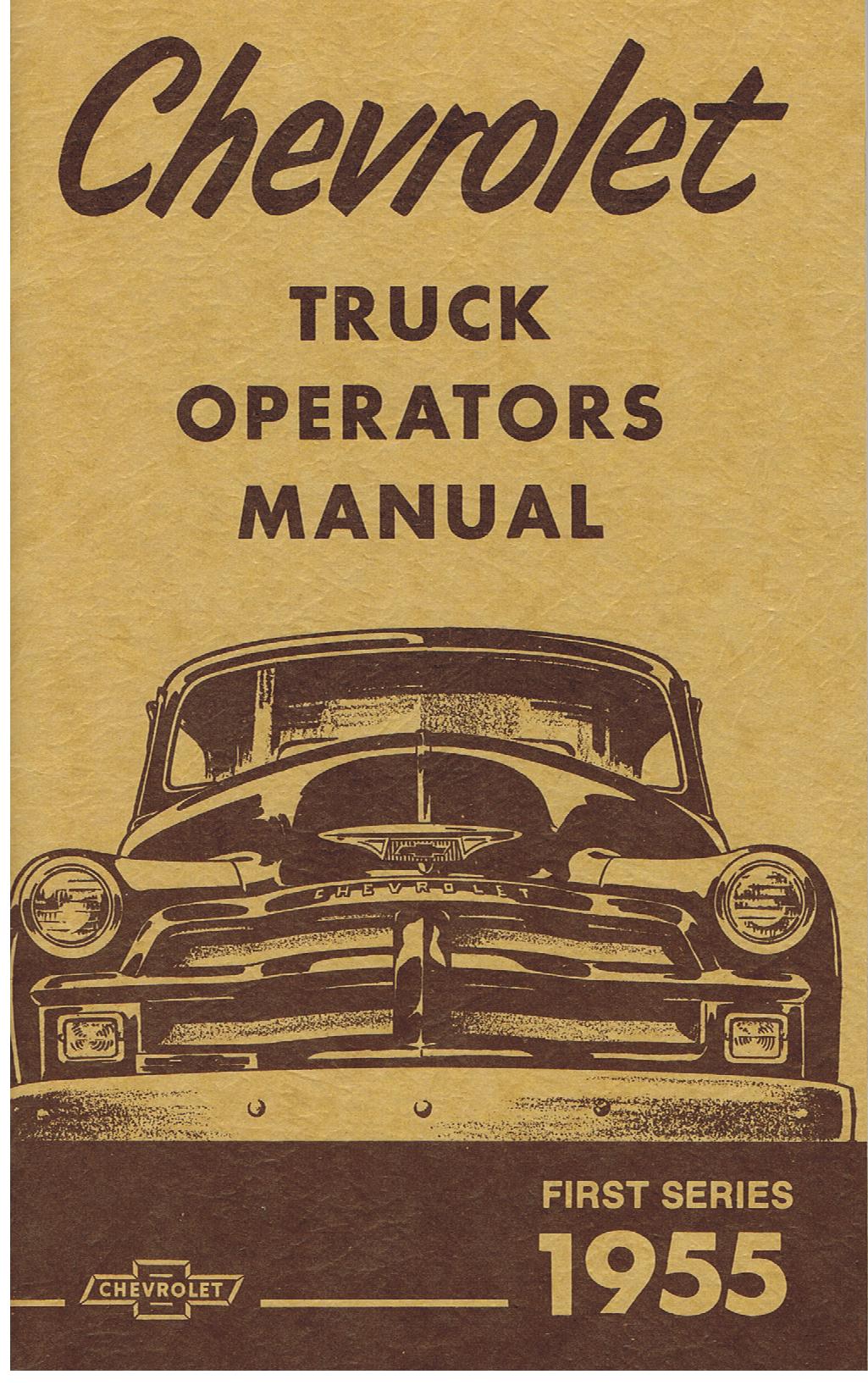 1955 Chevrolet Truck Owners Manual 1:st Series