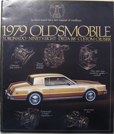 1979 Oldsmobile Toronado 98 Delta 88 Custom Cruiser stor Lyxbroschyr