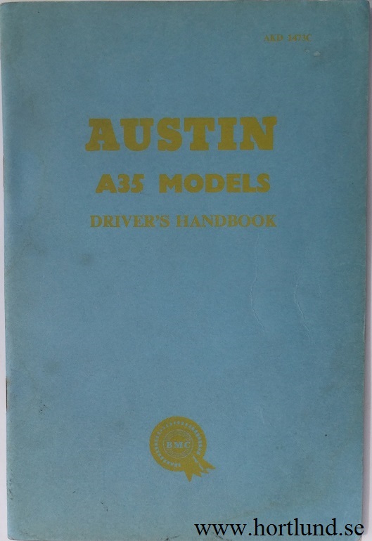 1956 1961 Austin A35 Instruktionsbok