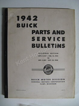 1942 Buick parts and service bulletins