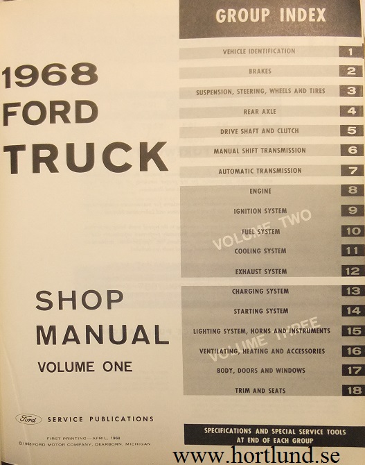 1968 Ford Truck Shop Manual - 2