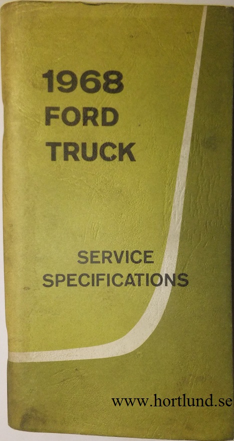 1968 Ford Truck Service Specifications