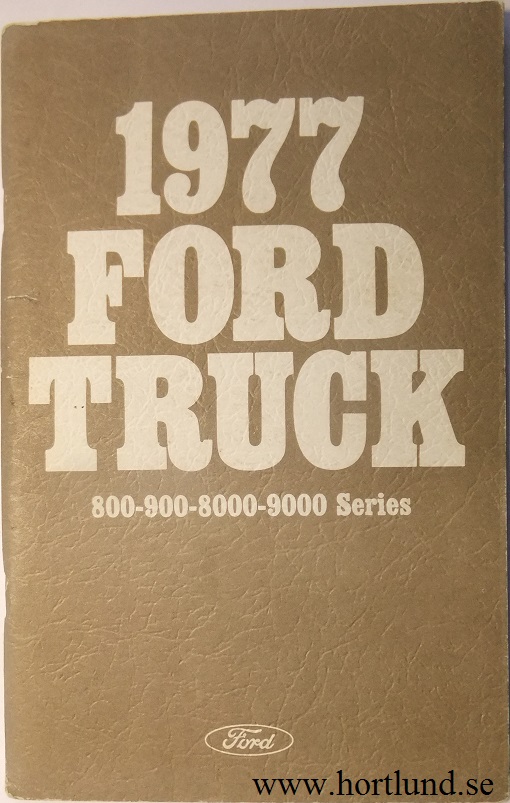 1977 Ford Truck 800-900, 8000-9000 Operator's Manual