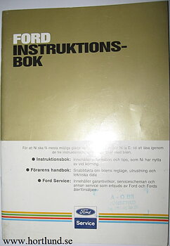 1984 Ford Instruktionsbok