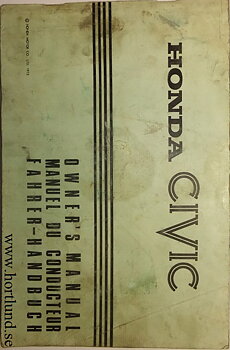 1973 Honda Civic Owner´s Manual