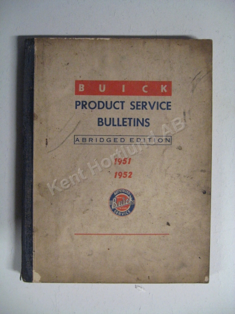 1951-52 Buick Product service Bulletins