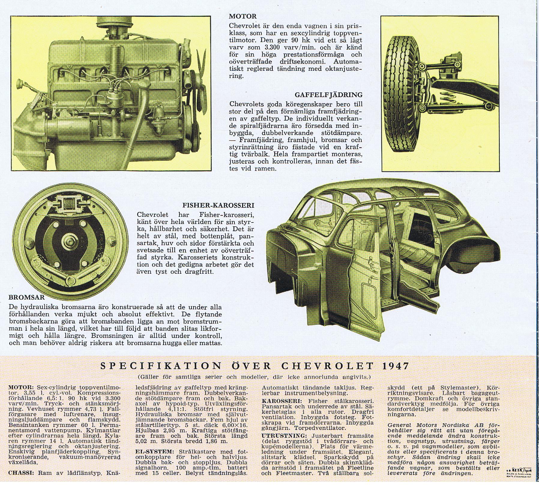 1947 Chevrolet Försäljningsfolder Svensk - 2