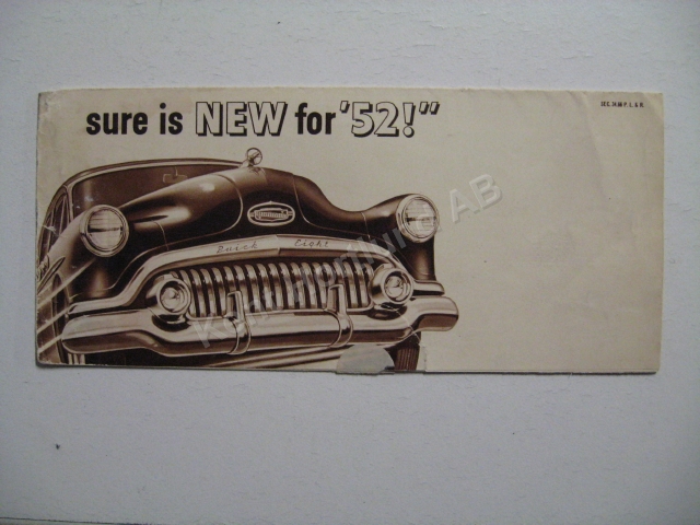 1952 Buick broschyr, Sure is New...