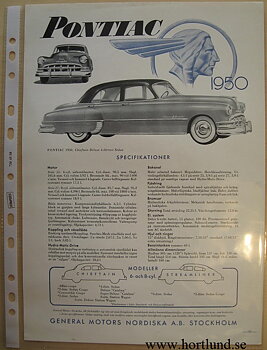 1950 Pontiac broschyr svensk