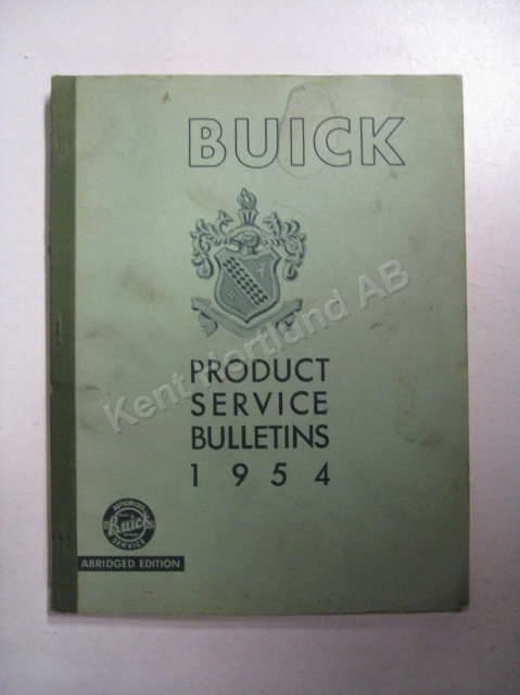 1954 Buick Product Service Bulletins