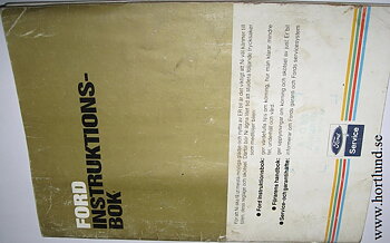1985 Ford Instruktionsbok