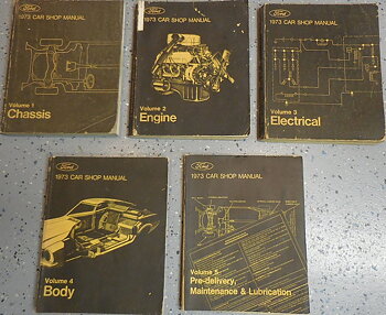 1973 Ford, Cougar, Torino, Ranchero, Comet, Montego, Pinto, Mustang, Thunderbird, Meteor, Maverick, Mercury, Lincoln Continental och Mark IV Shop Manual