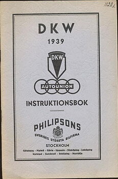 1939 DKW Instruktionsbok svensk