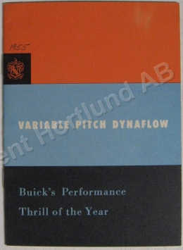 1955 Buick Variable Pitch Dynaflow broschyr 9-54