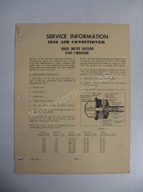 1956 Buick Air Conditioner Service information