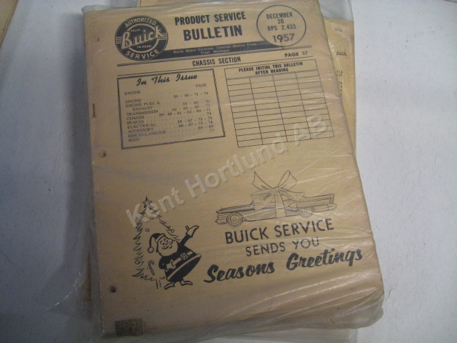 1957 Buick Product Service Bulletins
