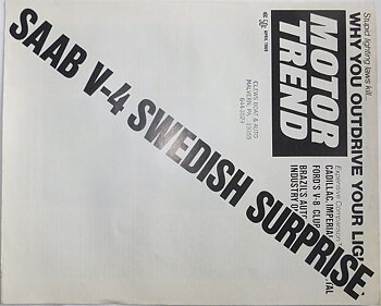 1969 SAAB 95 V4 broschyr Motor Trend