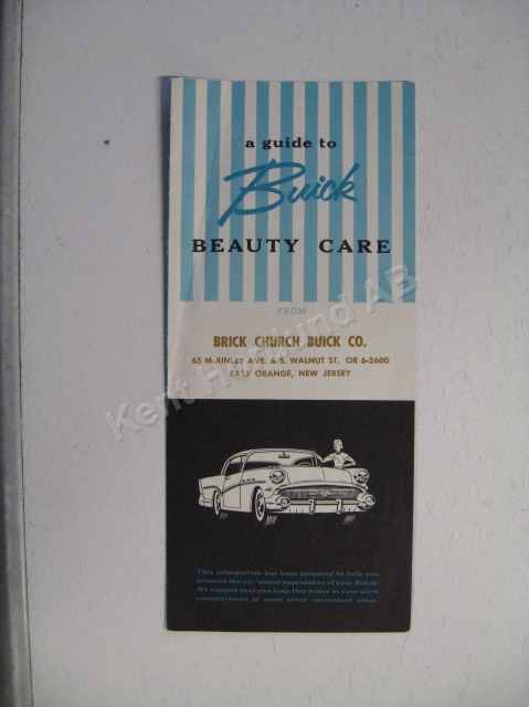 1957 Buick Beauty Care broschyr