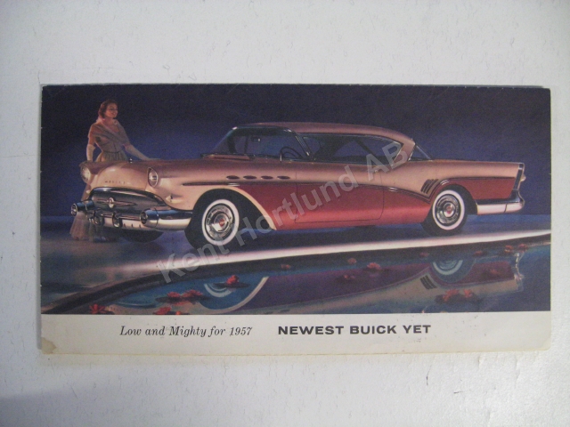 1957 Buick alla modeller folder broschyr