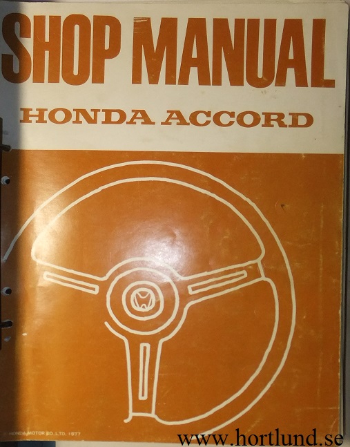 1977 Honda Accord Shop Manual
