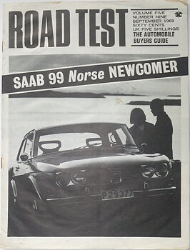 1969 SAAB 99 broschyr Road Test