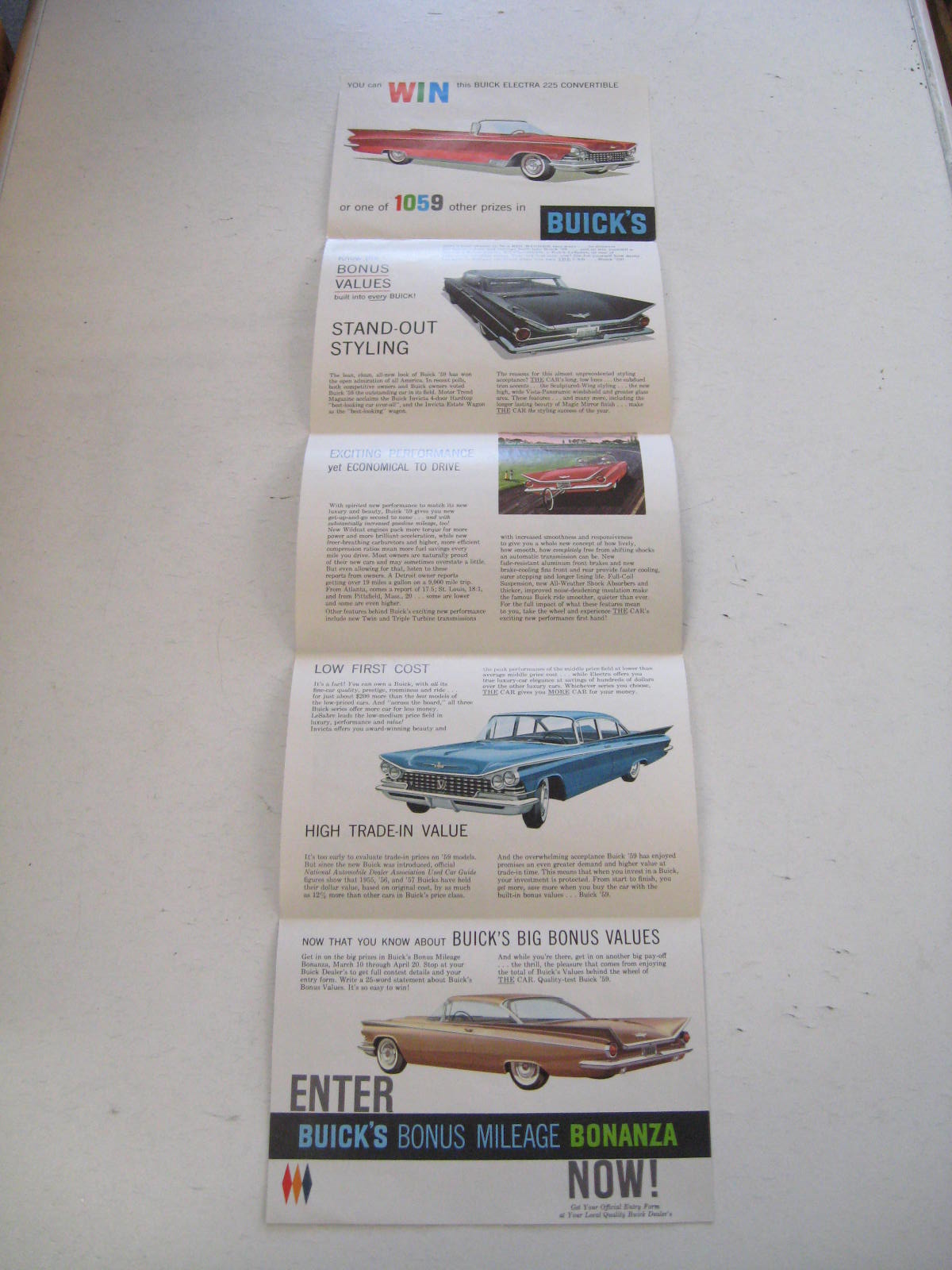 1959 Buick broschyr lotteri