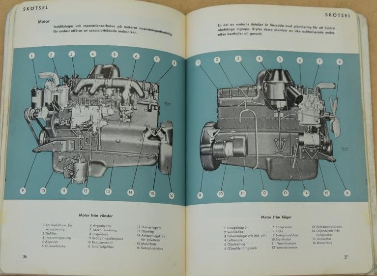 1965 Volvo Titan L 495 Instruktionsbok 3-65 - 2