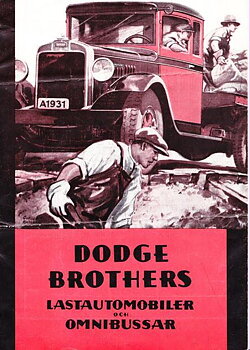 1931 Dodge Brothers lastbil och buss broschyr svensk
