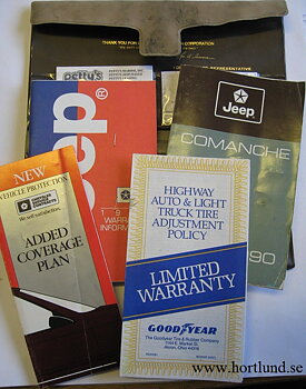 1990 Jeep Comanche Owner's Manual