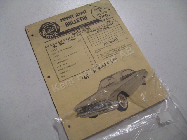 1961 Buick Product service Bulletins