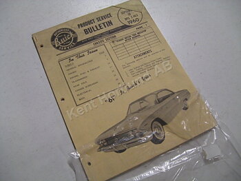 1961 Buick Product service Bulletins