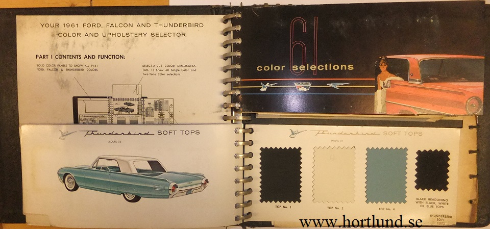 1961 Ford Dealer Album Colors and Upholsteries - 3