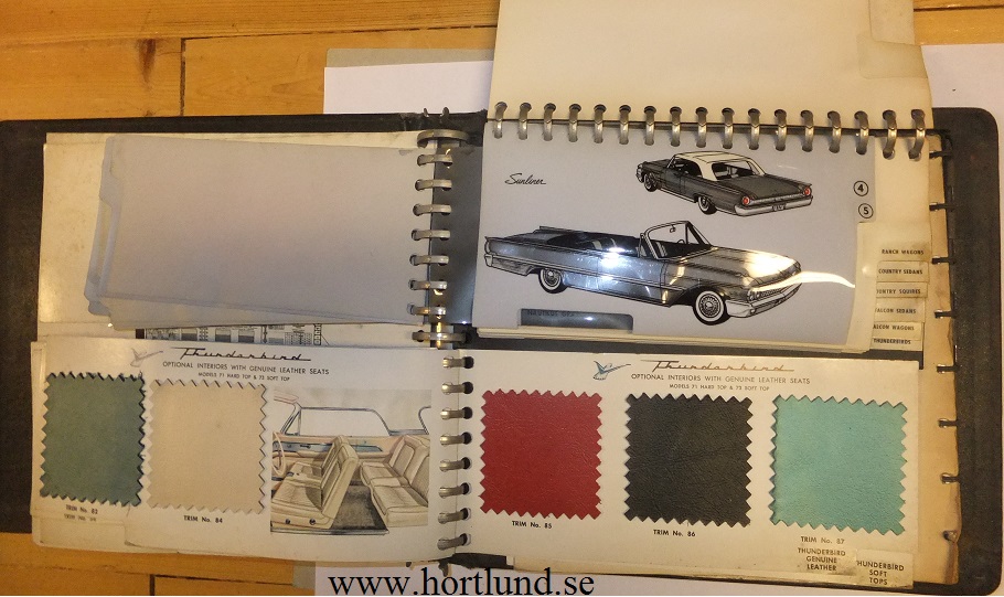 1961 Ford Dealer Album Colors and Upholsteries - 5