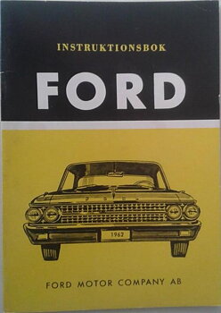 1962 Ford Instruktionsbok svensk