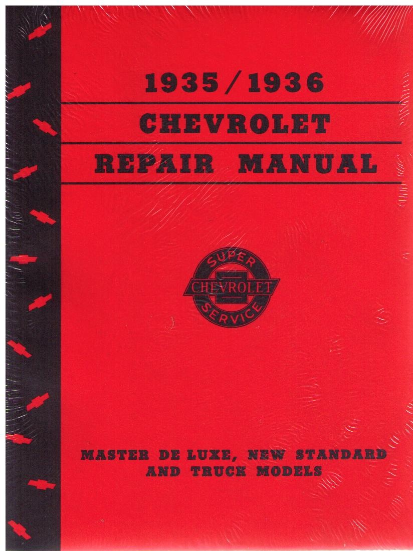 1935 / 1936 Chevrolet Repair Manual Master De Luxe, New Standard and Truck models