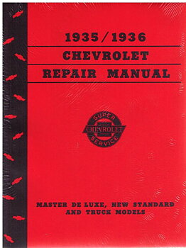 1935 / 1936 Chevrolet Repair Manual Master De Luxe, New Standard and Truck models